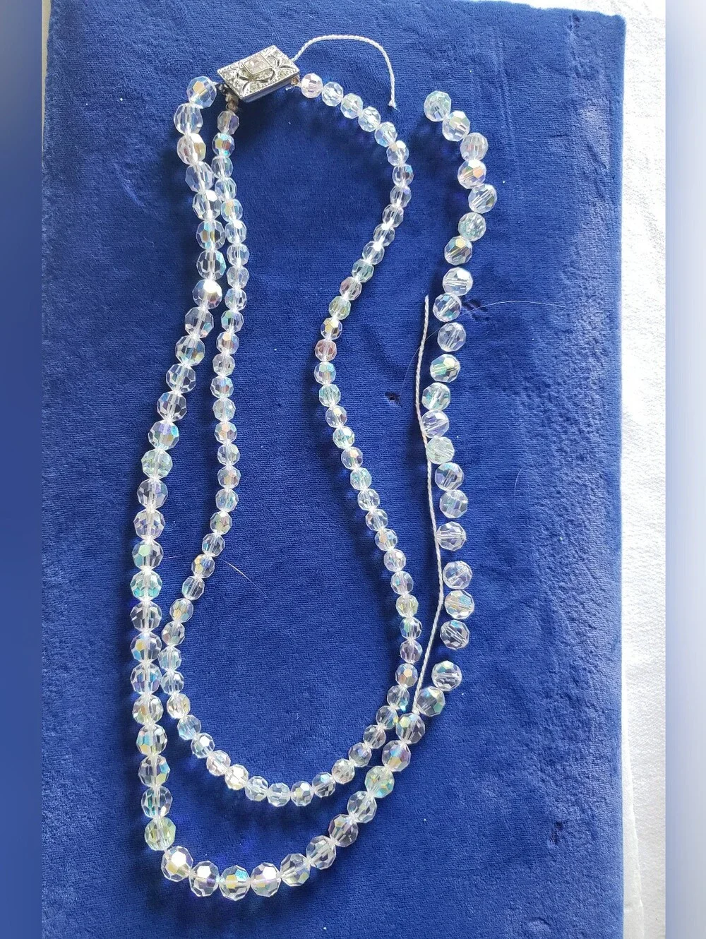 140 Vintage Aurora Borealis Crystal Beads 6mm 8mm